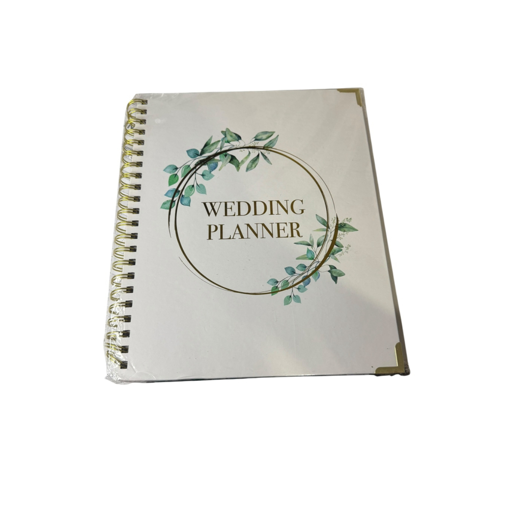 ZICOTO Wedding Planner Organizer White Green Gold Bridal Engagement Book